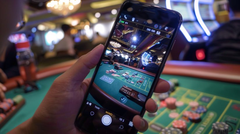 Filipino player accessing phplotto game lobby on mobile phone